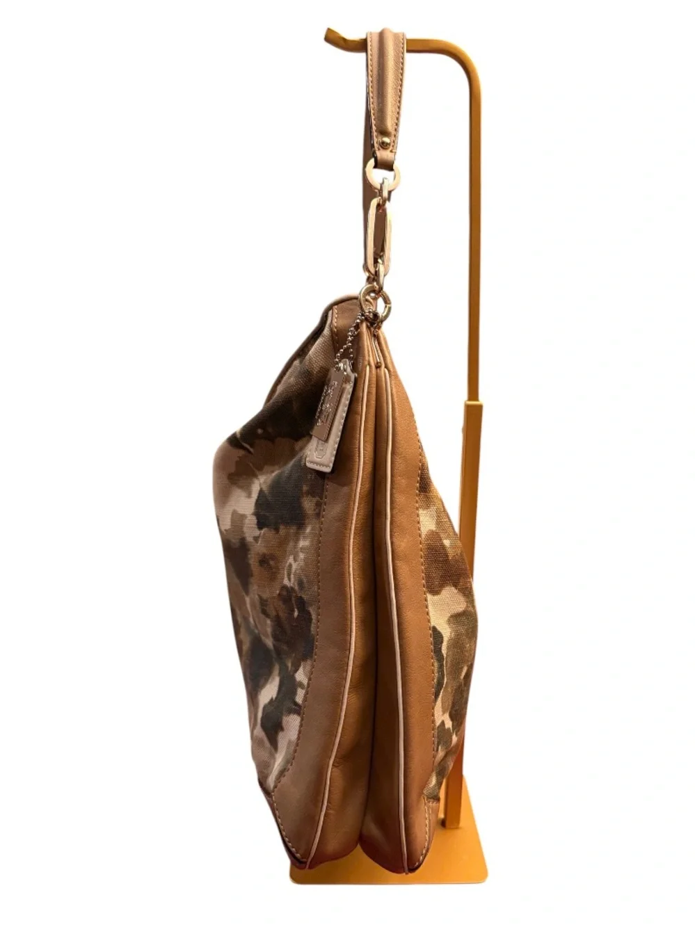 Coach Floral Botanical Canvas with Leather Trim Hobo Shoulder Bag 28322.